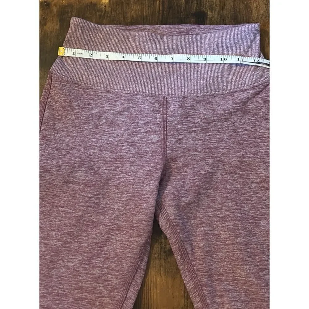 Alo Yoga High Waist Lounge Crop Leggings Gym Pink Heather Size S